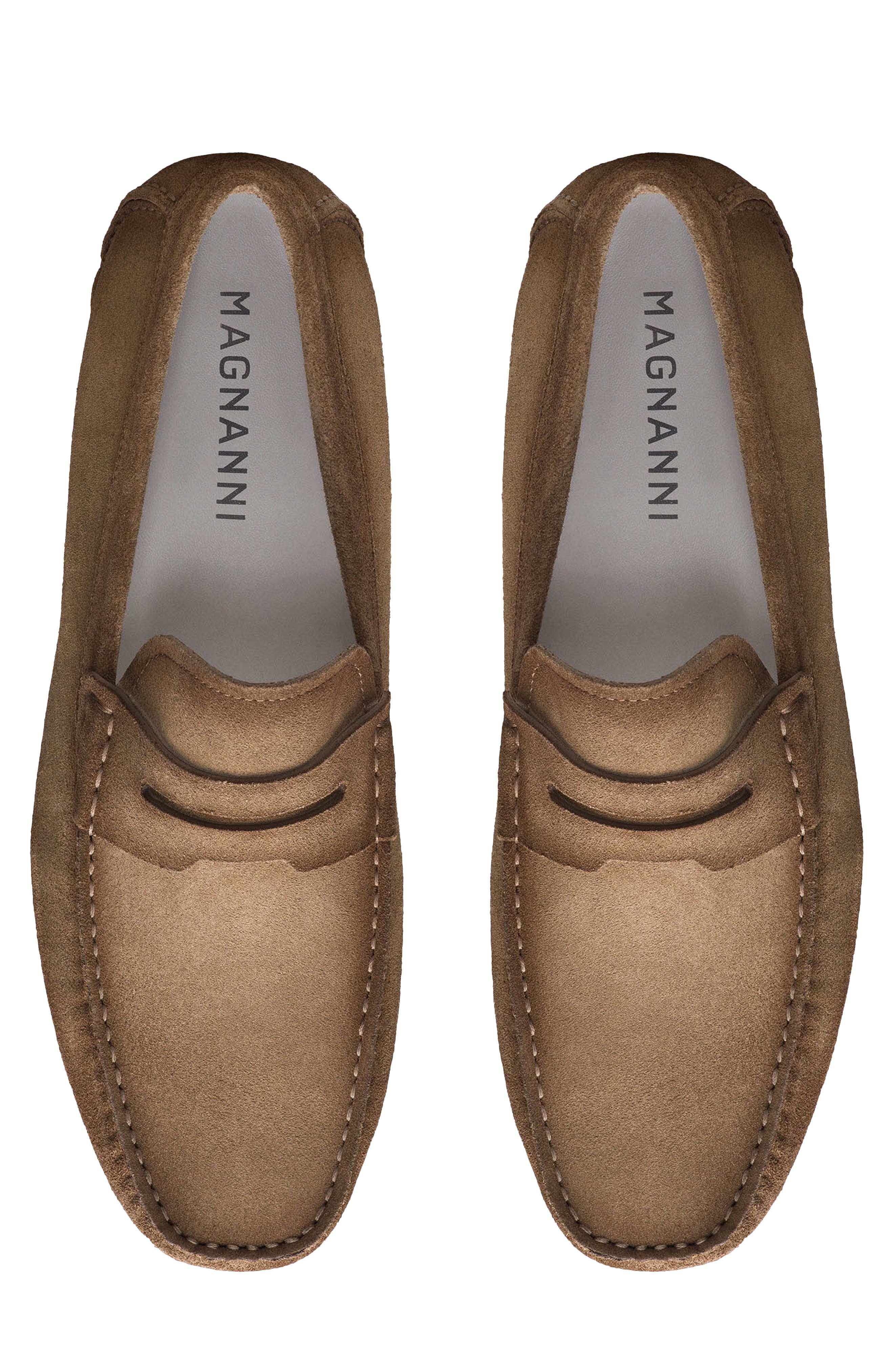 Magnanni Monterey Penny Loafer, Alternate, color, Rocia Suede