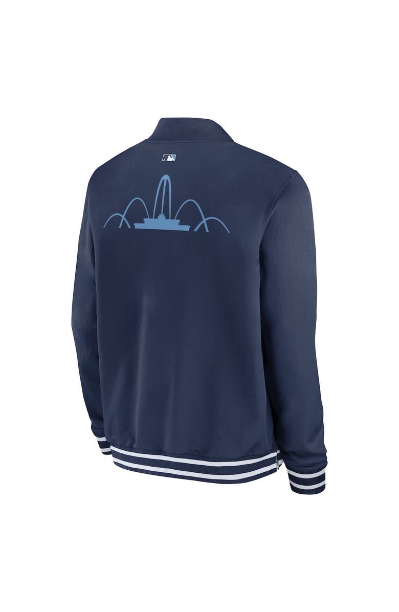 Nike Men's Nike Navy Kansas City Royals Authentic Collection City Connect Full-Zip Bomber Jacket, Alternate, color, Navy