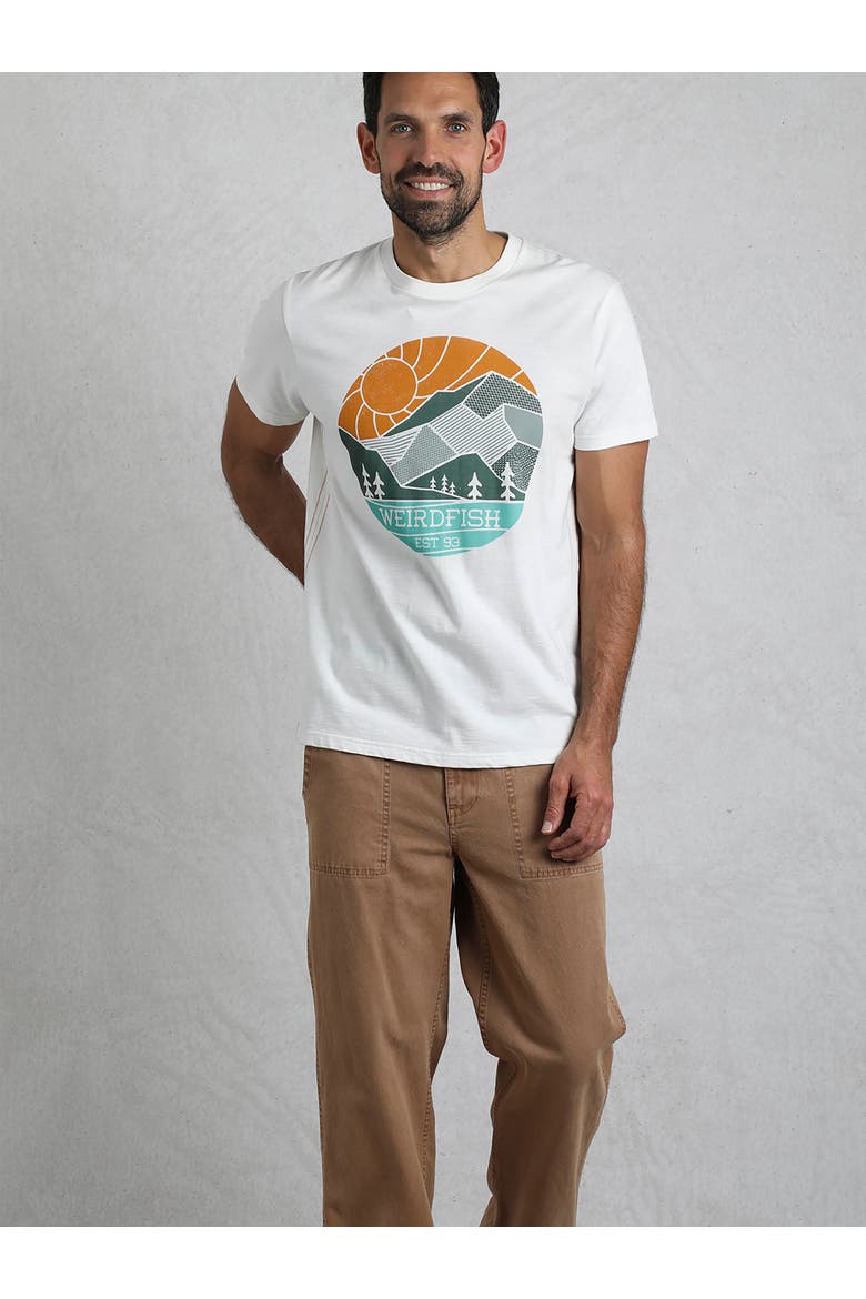 Foothills Front Print T-Shirt, Alternate, color, Dusty White