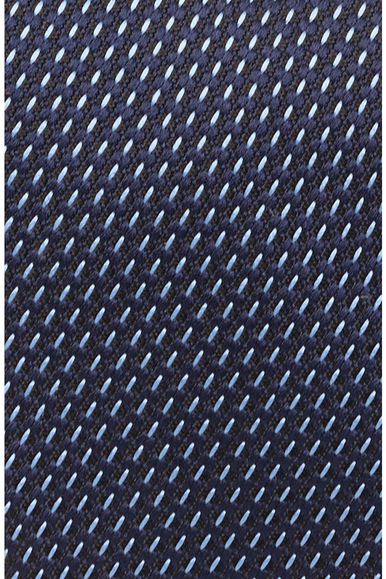 Neat Silk Tie, Alternate, color, NAVY MICRO-FAN