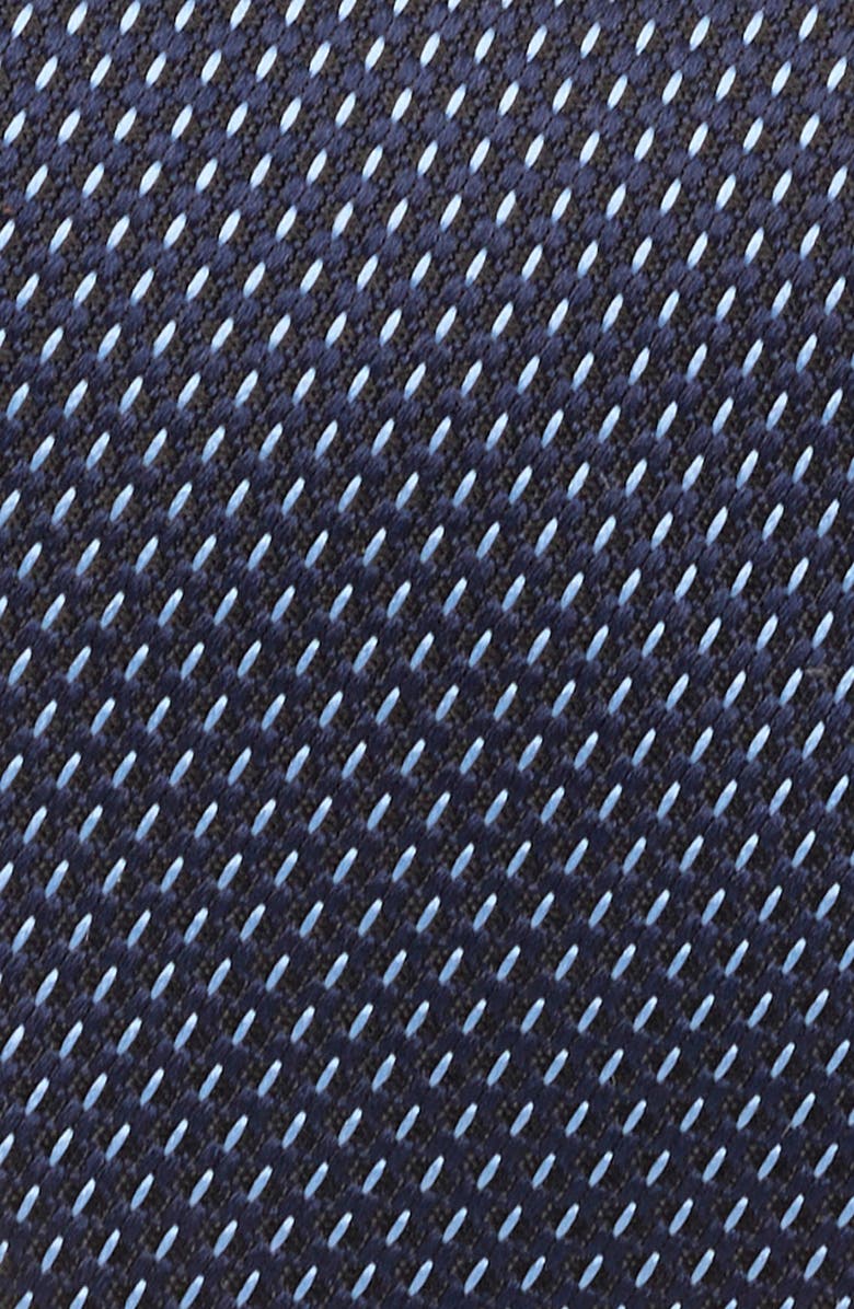 ZEGNA TIES Neat Silk Tie, Alternate, color, Navy Micro-Fan
