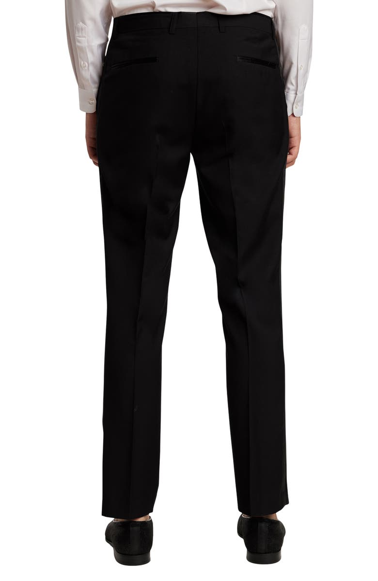 PAISLEY & GRAY Sloane Slim Fit Tuxedo Pants, Alternate, color, Black Stretch