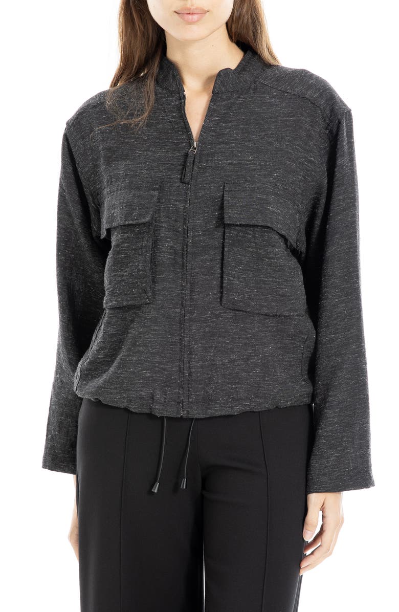 MAX STUDIO Space Dye Crop Utility Jacket, Main, color,