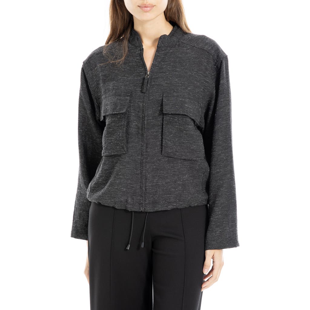 MAX STUDIO MAX STUDIO SPACE DYE CROP UTILITY JACKET