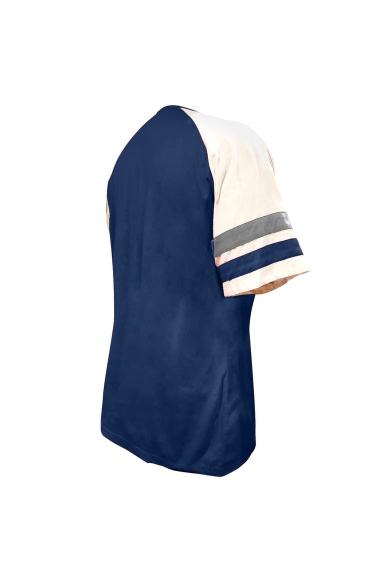 Women's Profile  Navy New York Yankees Arched Notch Neck T-Shirt, Alternate, color, Navy
