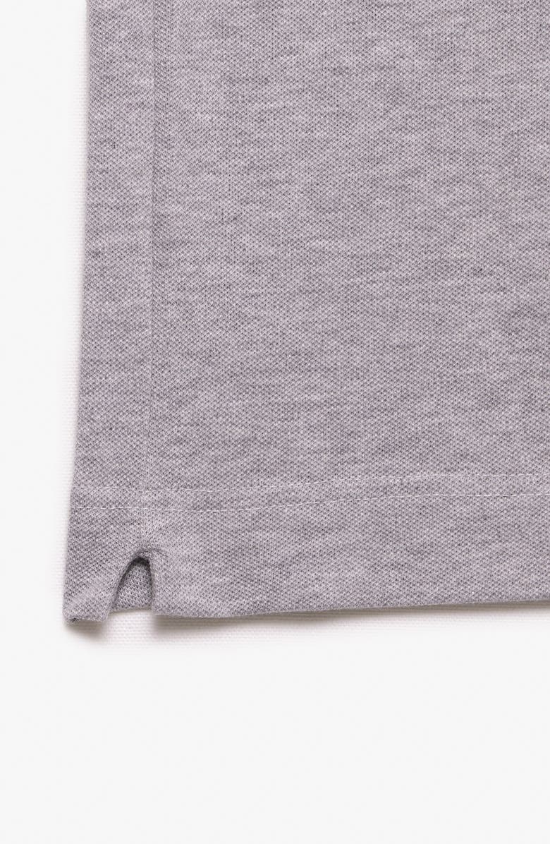 Lacoste Regular Fit Tipped Piqué Polo, Alternate, color, Silver Chine