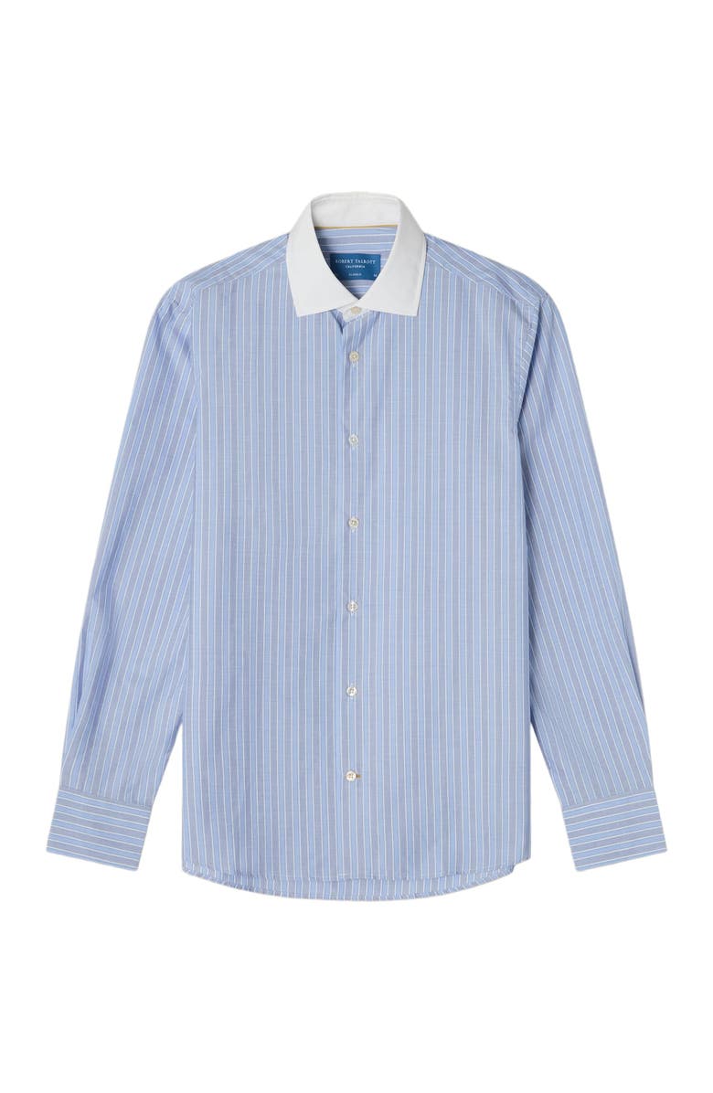 Robert Talbott Reynolds Blue Multi Stripe Light Weight Poplin Shirt in Contemporary fit, Alternate, color, Blue