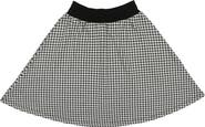 Manière Kids' Soft Gingham Cotton Blend Skirt