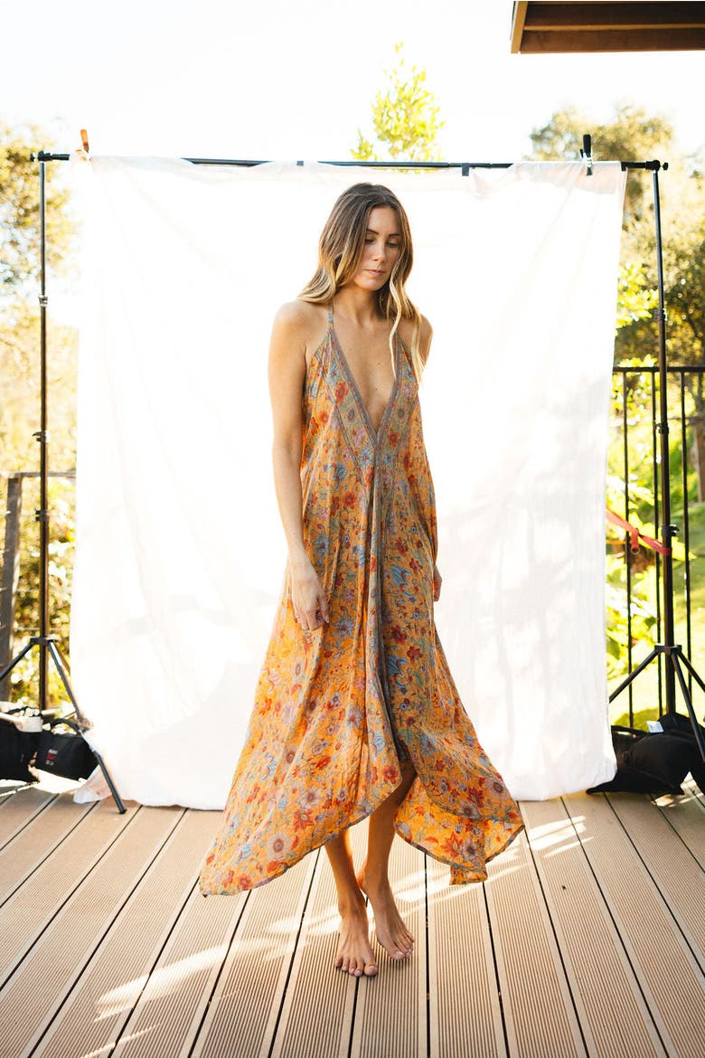 Classic Silk Dress Polynesia, Alternate, color, Yellow