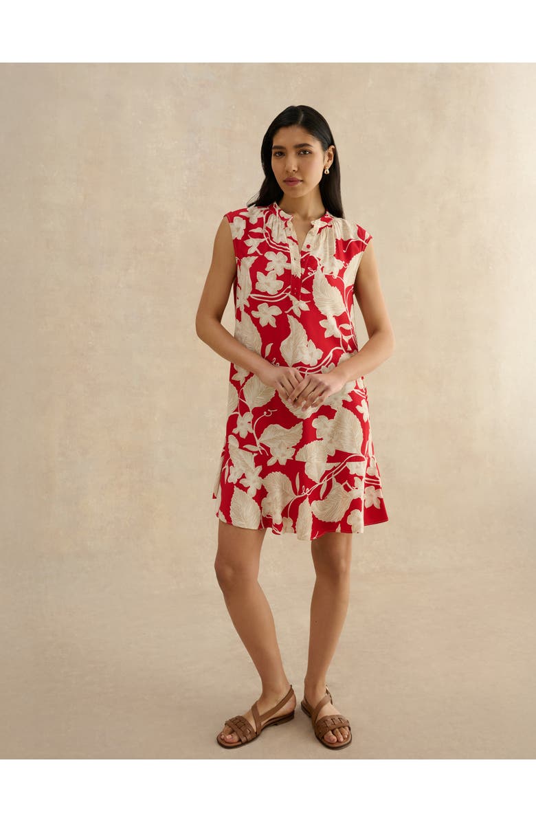 HOBBS LONDON Kesta Tunic Dress, Main, color, Redcream