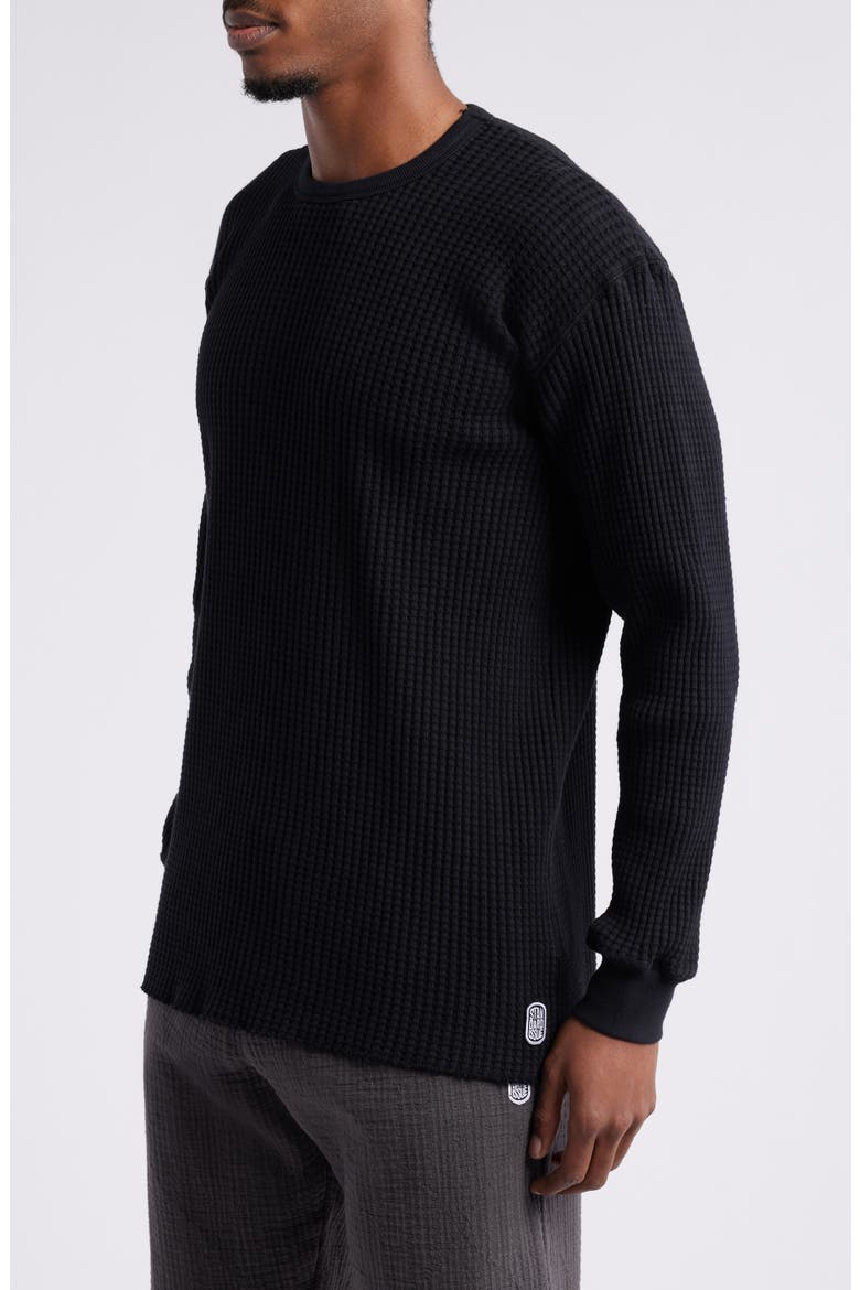 Thermal Knit Long Sleeve T-Shirt, Alternate, color, BLACK