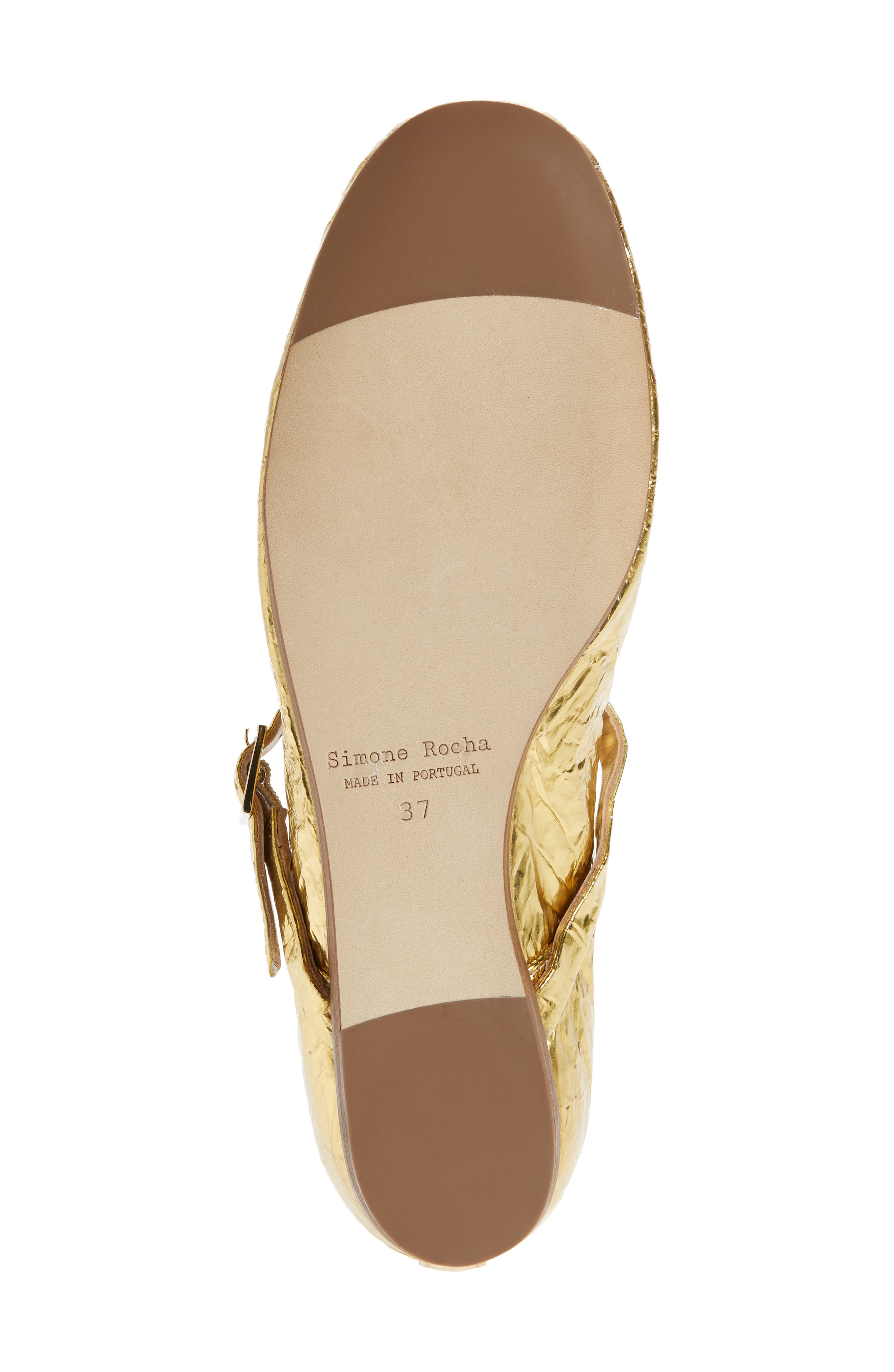 Simone Rocha Classic Pleated Toe Ballerina Flat, Alternate, color, 