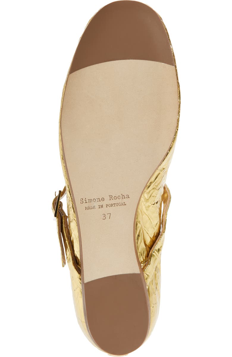 Simone Rocha Classic Pleated Toe Ballerina Flat, Alternate, color,