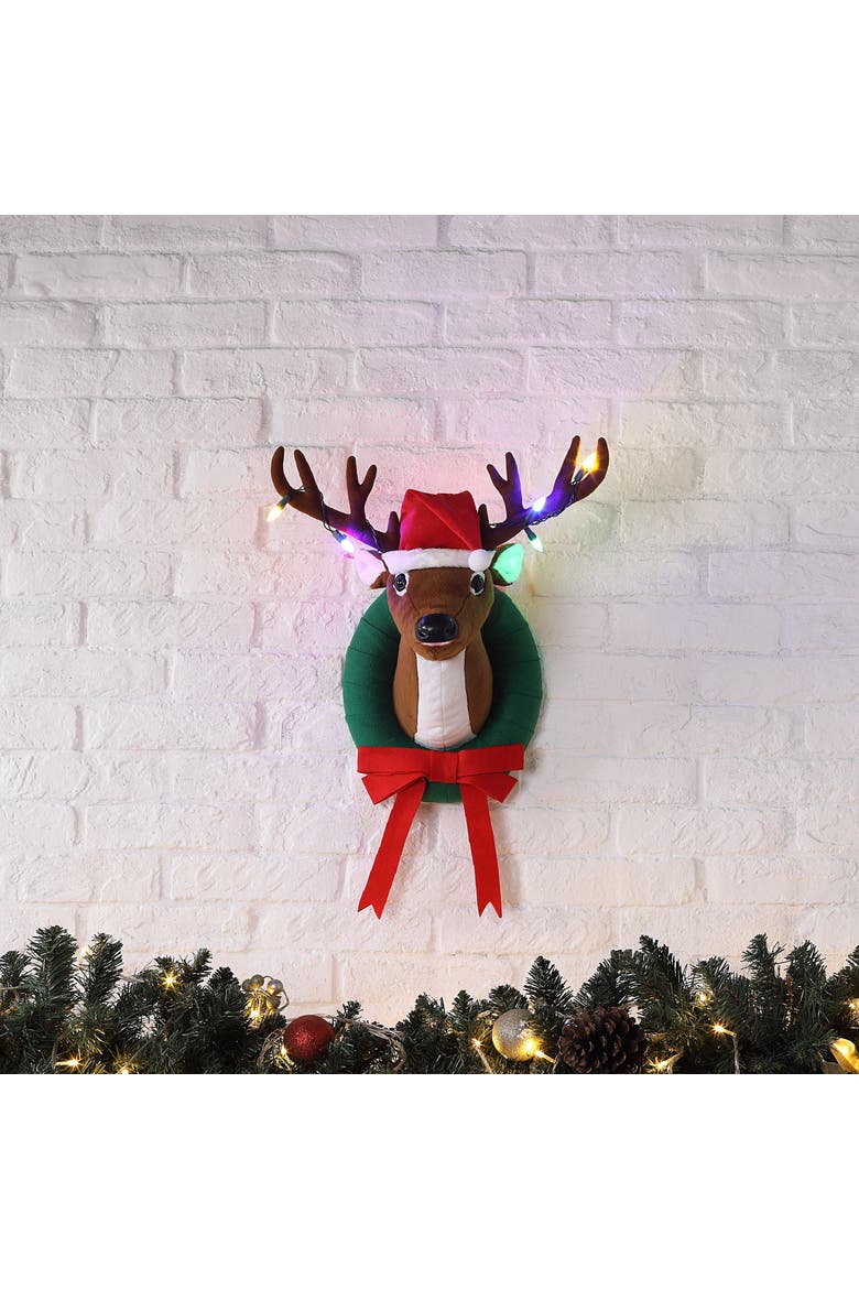 17 in. Animated Singing Reindeer, Alternate, color, Brown
