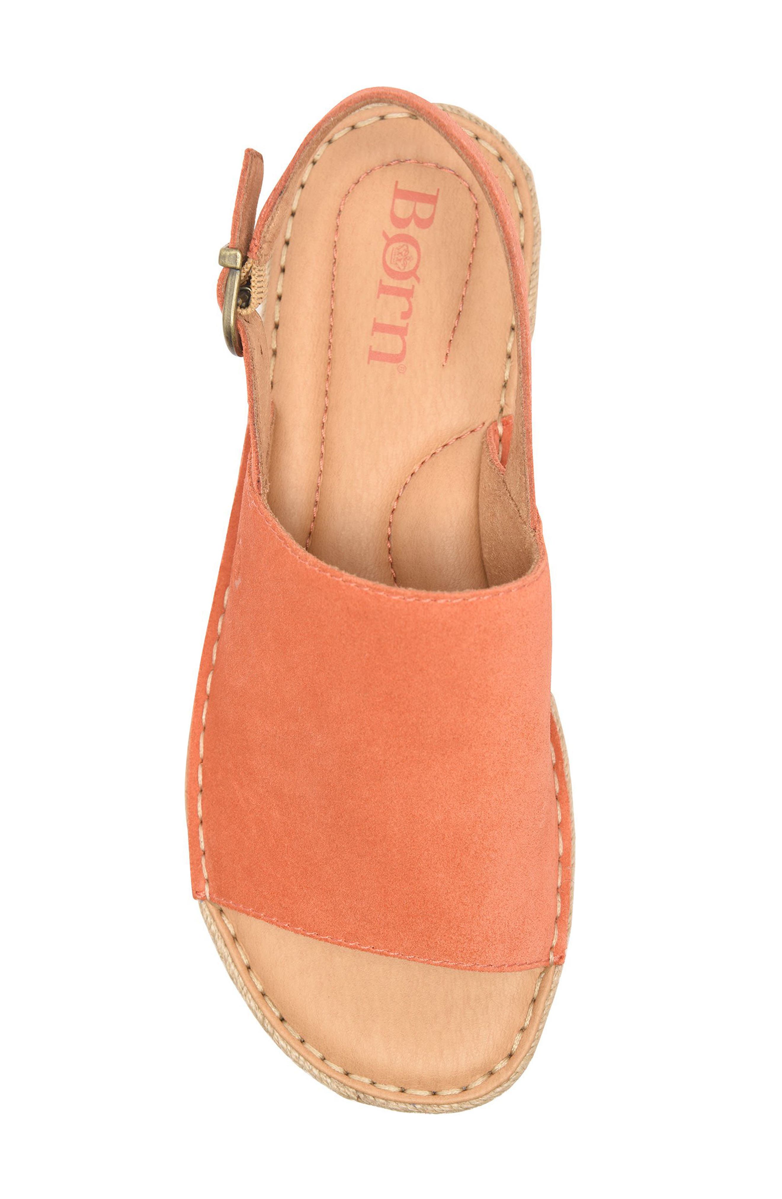 Akela Slingback Espadrille Sandal, Alternate, color, ORANGE SUEDE