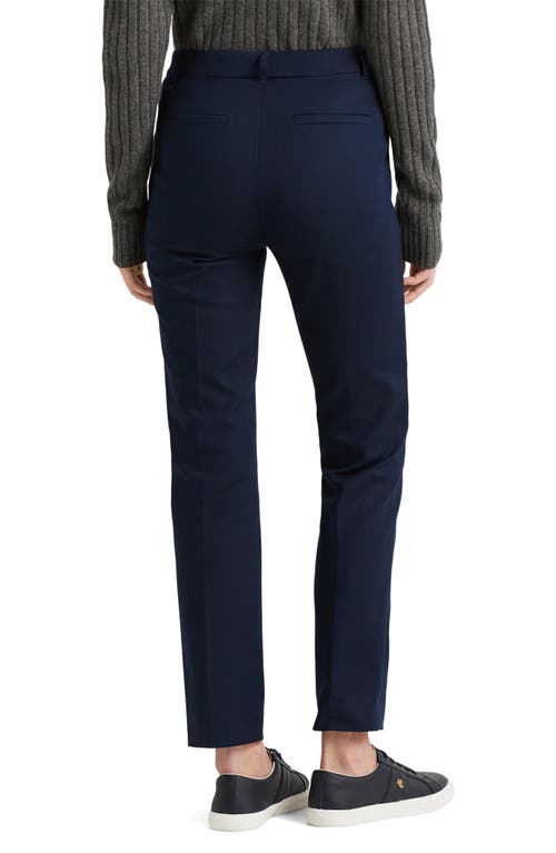RALPH LAUREN LAUREN RALPH LAUREN DOUBLE FACED STRETCH COTTON PANTS 