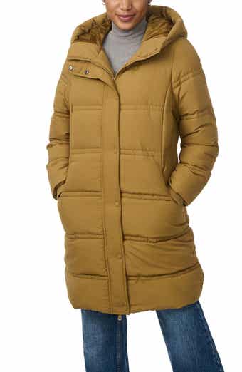 Bernardo Minimalist Double Needle Stitched Puffer Coat