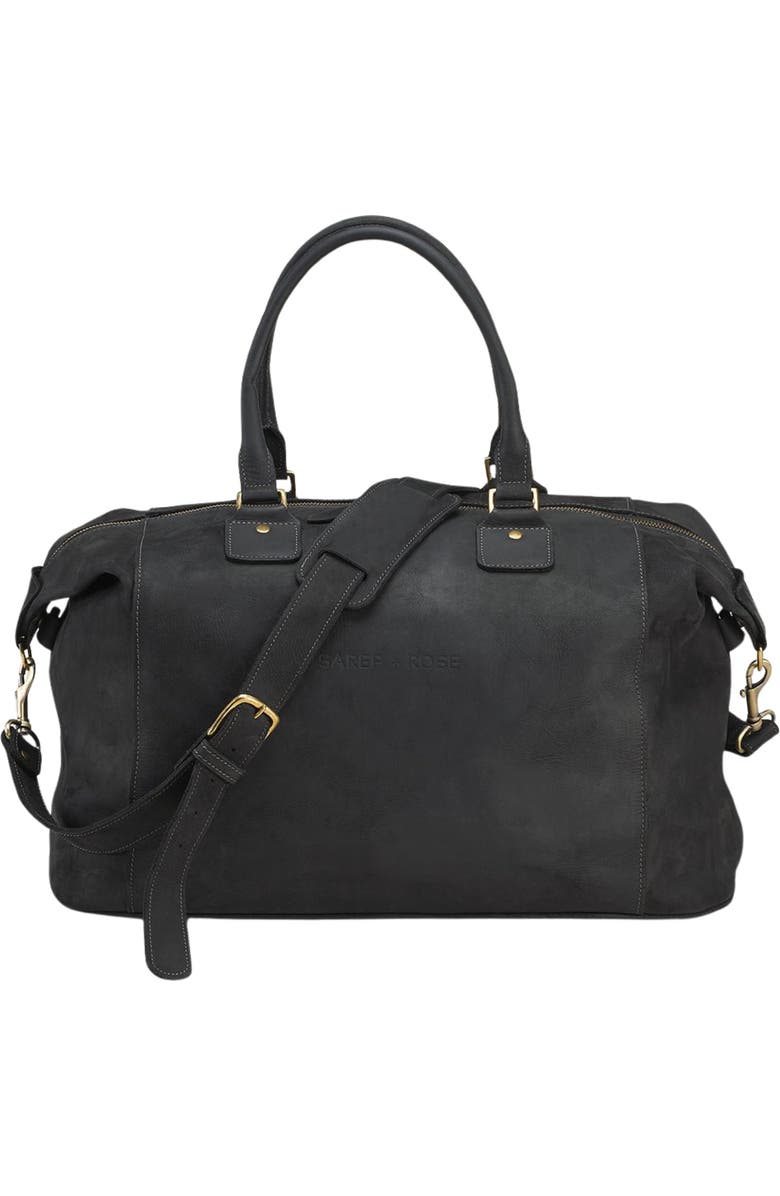 Sarep + Rose The Oakley Travel Weekend Bag, Main, color, Black Nubuck