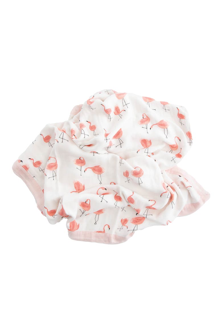Deluxe Muslin Baby Receiving Quilt, Alternate, color, PINK LADIES