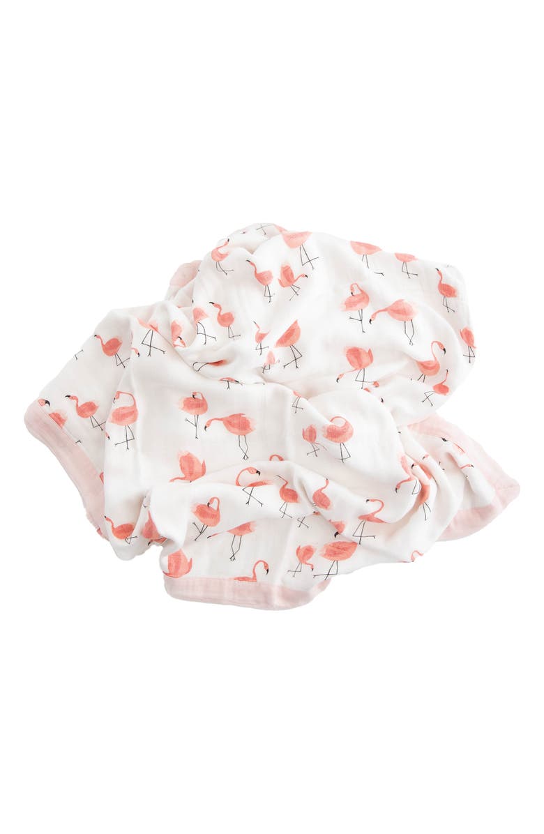 little unicorn Deluxe Muslin Baby Receiving Quilt, Alternate, color, Pink Ladies