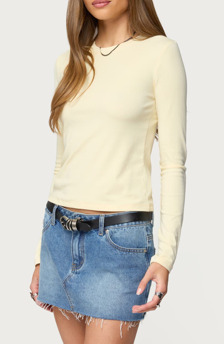 EDIKTED Kiyan Long Sleeve T-Shirt, Alternate, color, Yellow