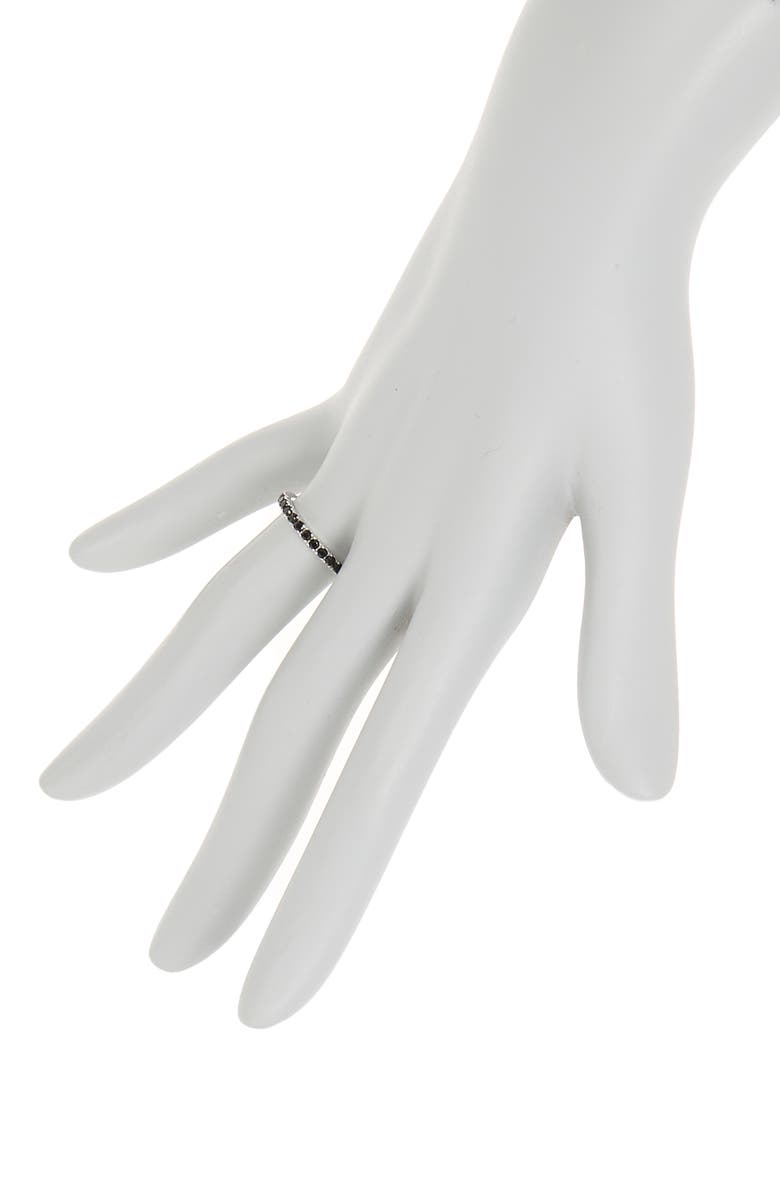 SUZY LEVIAN Sterling Silver Black Cubic Zirconia Ring, Alternate, color, Black