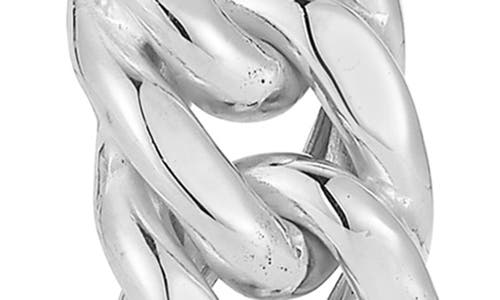 Glaze Jewelry Medium Curb Chain Hoop Earrings In Metallic