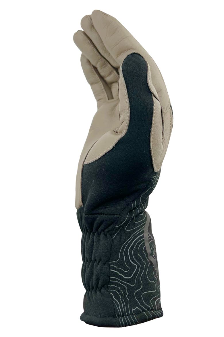 Performance Gloves with Leather Palm, Alternate, color, black/mink