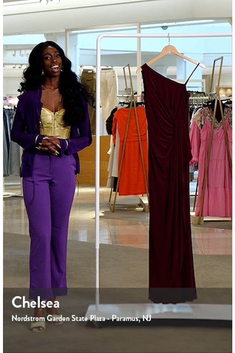 One-Shoulder Jersey Gown video
