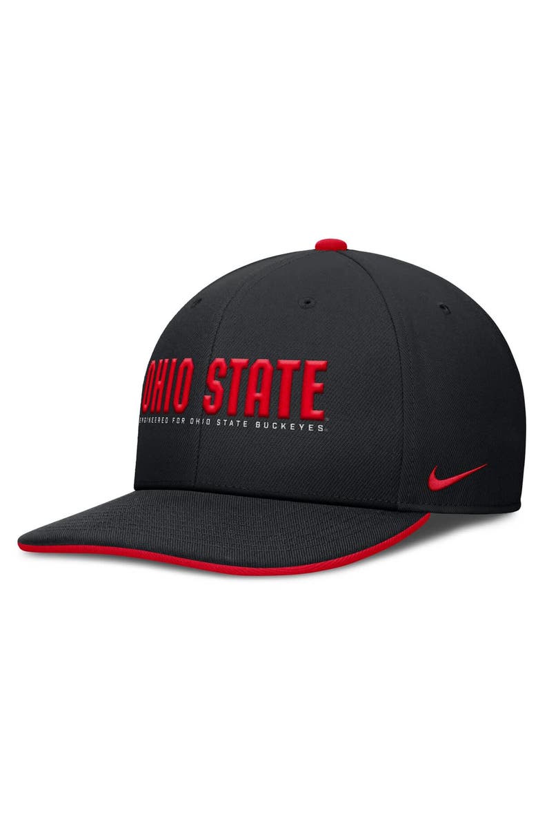 Nike Men's Nike Black Ohio State Buckeyes 2025 On-Field Pro Performance Adjustable Hat, Main, color, 