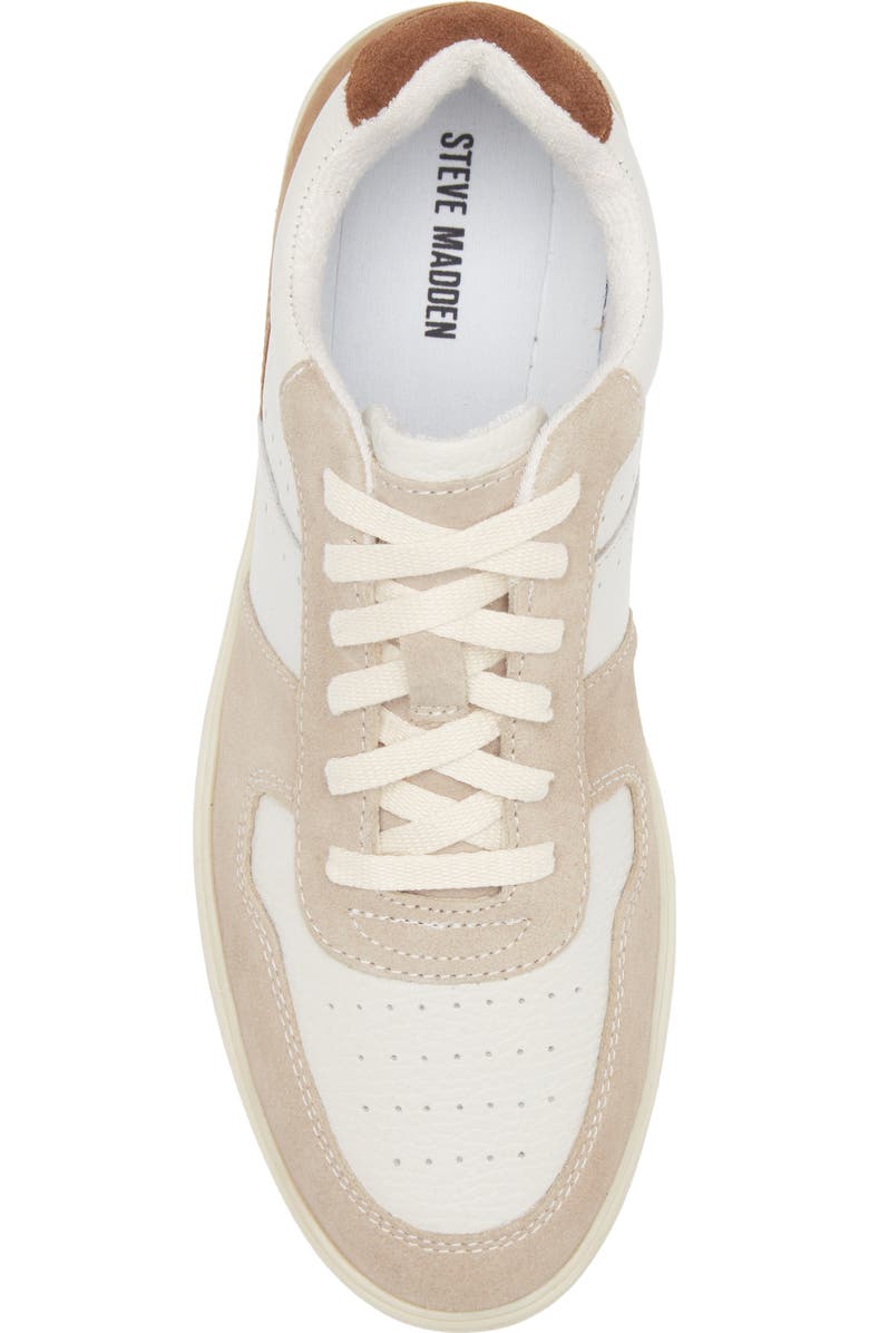 Steve Madden Herro Low Top Sneaker, Alternate, color, White/ Tan
