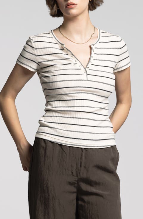 Isabella Stripe Rib Top