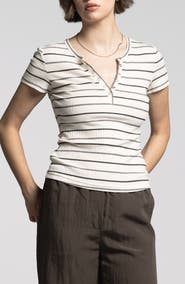 WEEKEND LOS ANGELES Isabella Stripe Rib Top