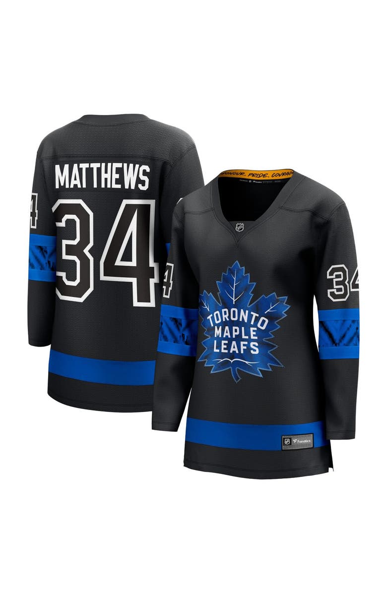 FANATICS Women's Fanatics Auston Matthews Black Toronto Maple Leafs Alternate Premier Breakaway Reversible Player Jersey, Main, color, Black