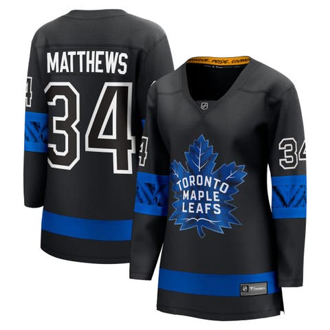 Women's Fanatics Auston Matthews Black Toronto Maple Leafs Alternate Premier Breakaway Reversible Player Jersey