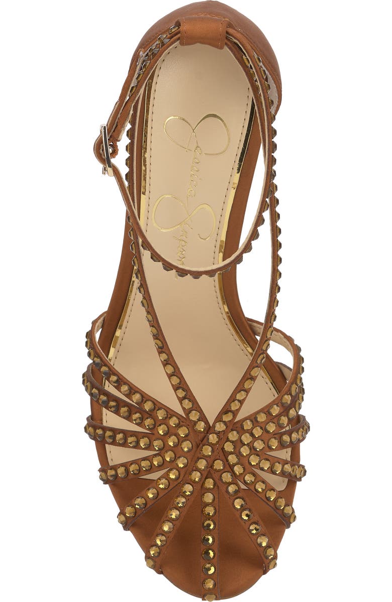 Jessica Simpson Jittale Ankle Strap Sandal, Alternate, color, Brown 02