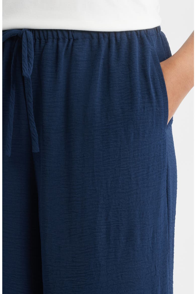 Relaxed Drawstring Waist Pants, Alternate, color, NAVY