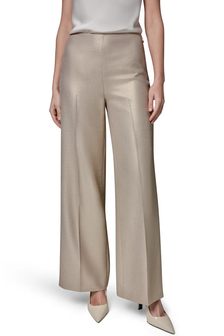Wide Leg High Waist Pants, Main, color, LT FAWN/ GO