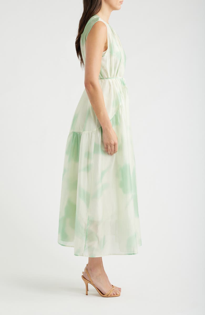 M&S Printed Maxi Dress, Alternate, color, Green