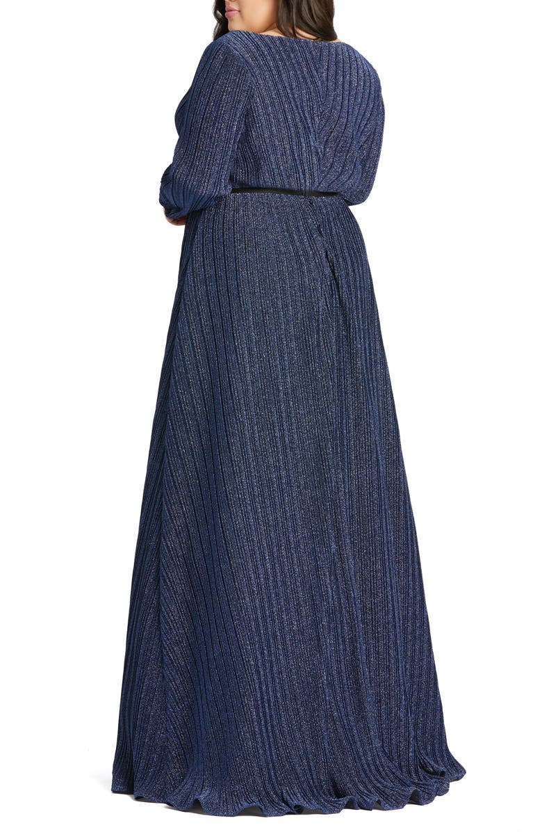 Mac Duggal Empire Waist Long Sleeve Gown, Alternate, color, 