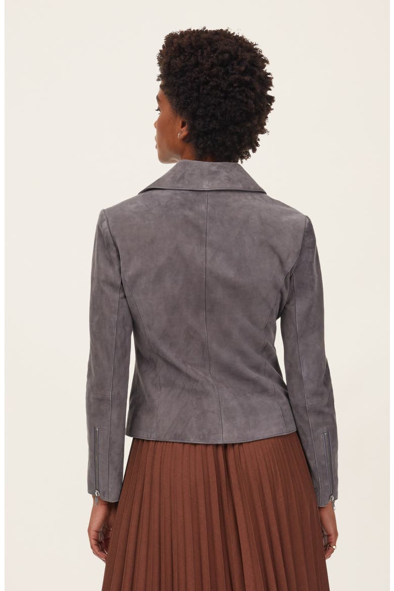 Lexi Suede Jacket, Alternate, color, Washed Grey