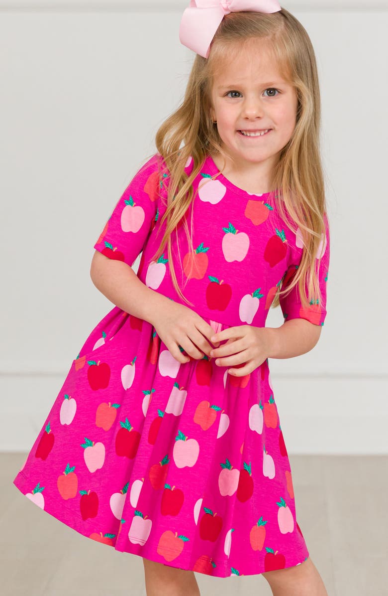 RuffleButts Apple of My Eye Skater Dress, Alternate, color,