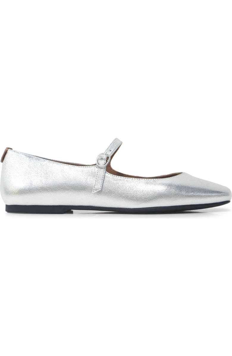 Gentle Souls Wynona Mary Jane Flat, Alternate, color, Silver Leather