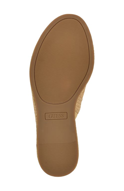Guess Evenz Platform Wedge Sandal In Neutral