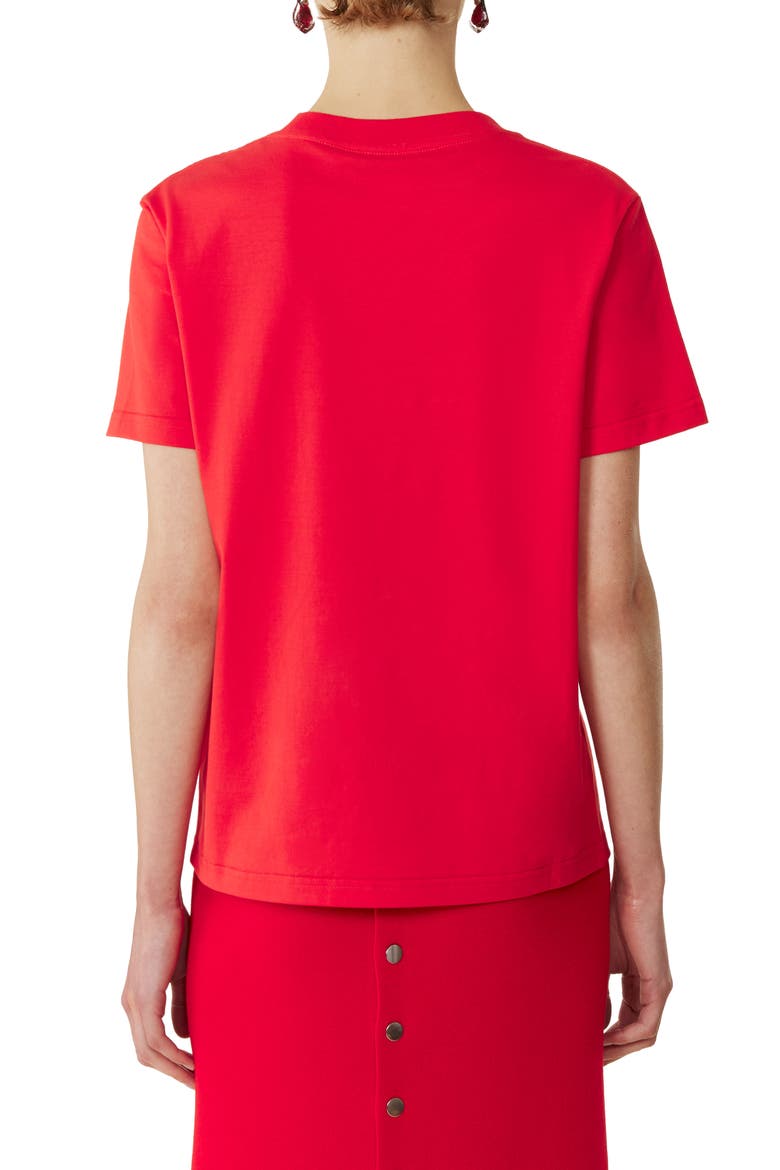 Mother And Daughter Embroidered Cotton Jersey T-Shirt, Alternate, color, Poppy Red