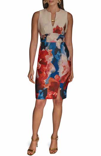 Donna Karan New York Keyhole Front Sleeveless Sheath Dress