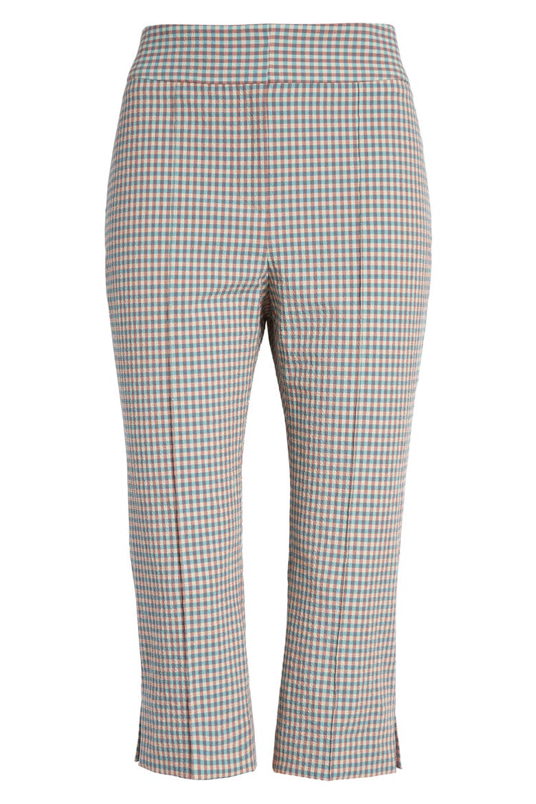 Dhara Gingham Seersucker Pedal Pusher Pants, Main, color, MULTI