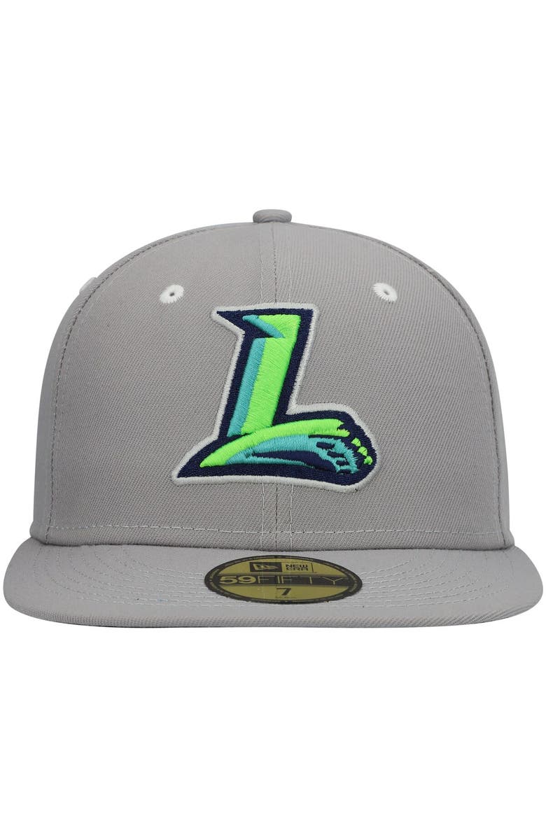 New Era Men's New Era Gray Lynchburg Hillcats Authentic Collection Road 59FIFTY Fitted Hat, Alternate, color, Gray
