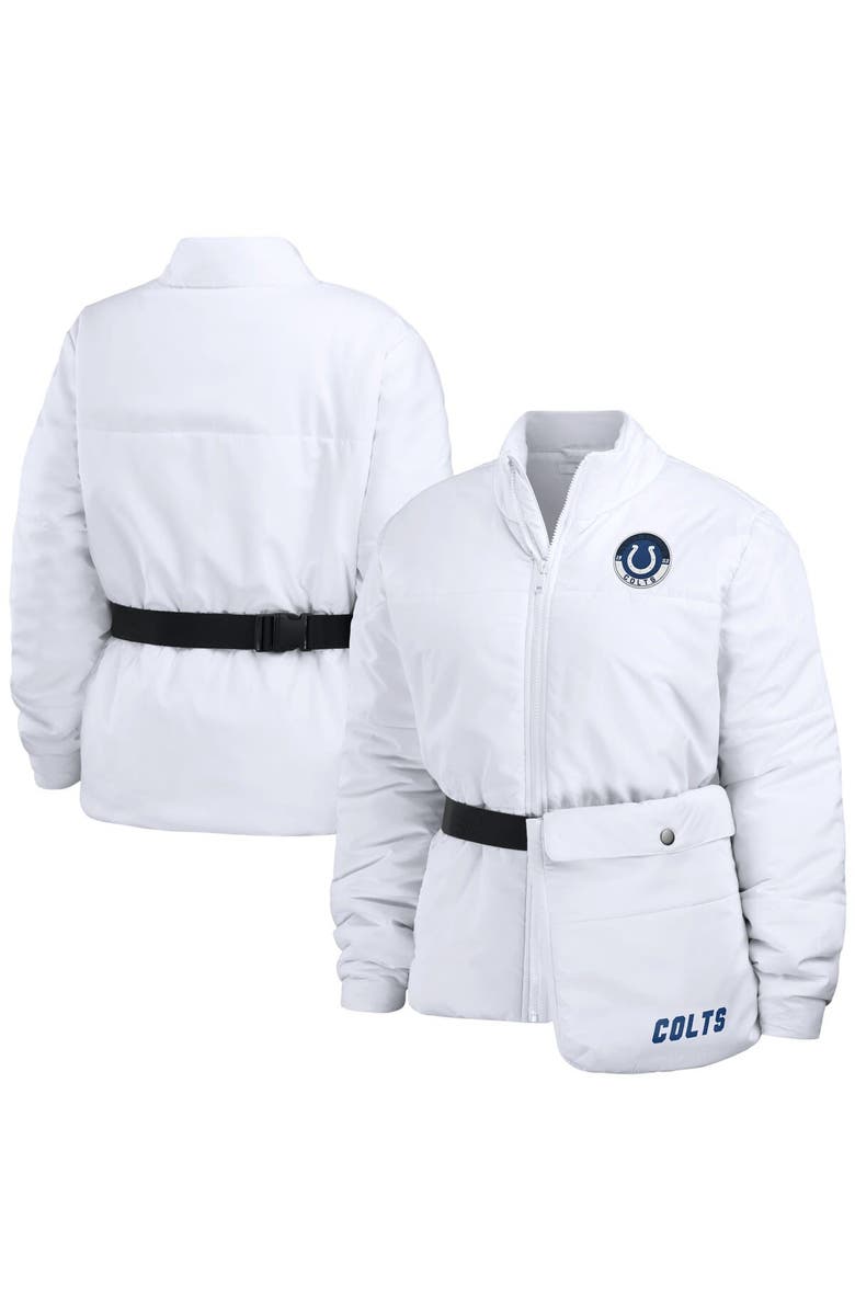 WEAR by Erin Andrews Women's WEAR by Erin Andrews  White Indianapolis Colts Packaway Full-Zip Puffer Jacket, Main, color, White