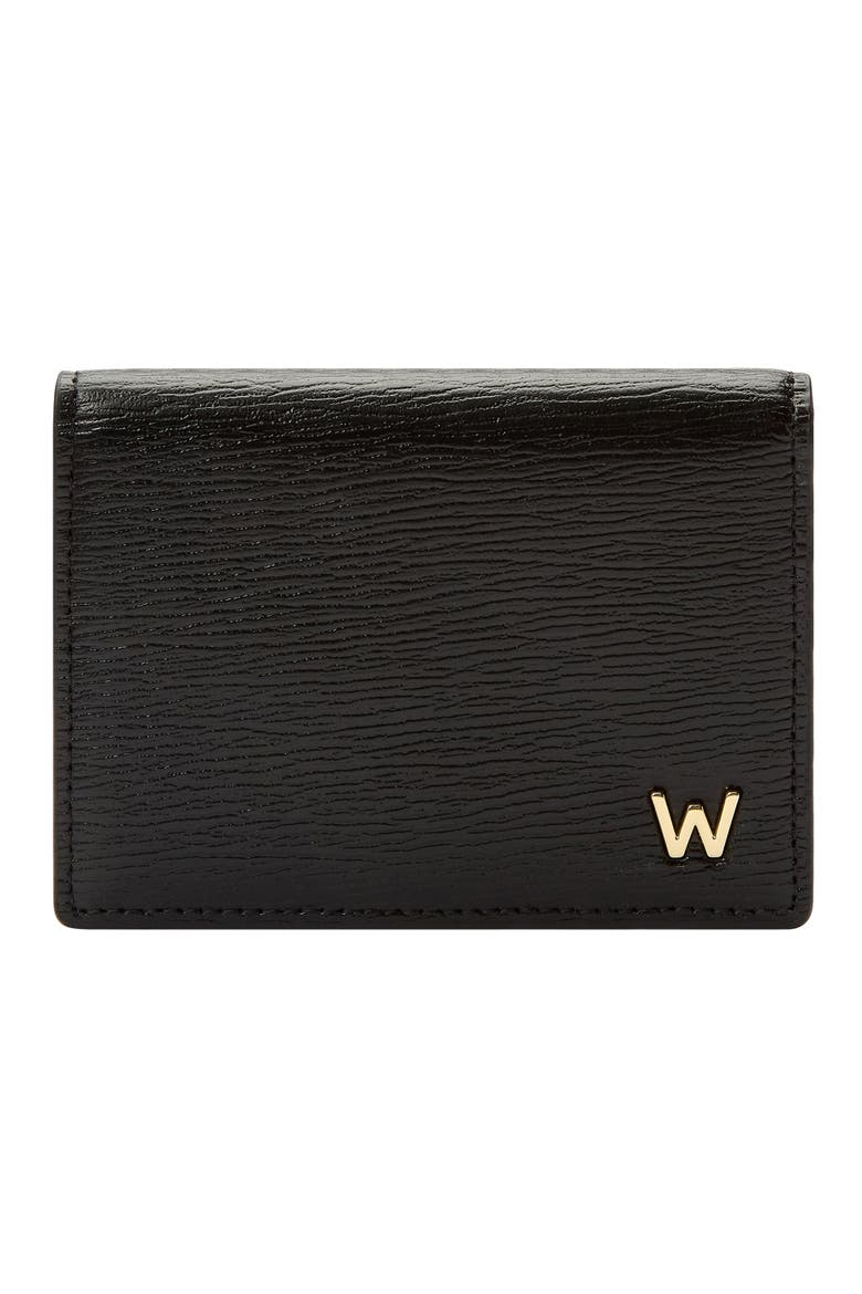 W Gusset Card Case, Main, color, Black